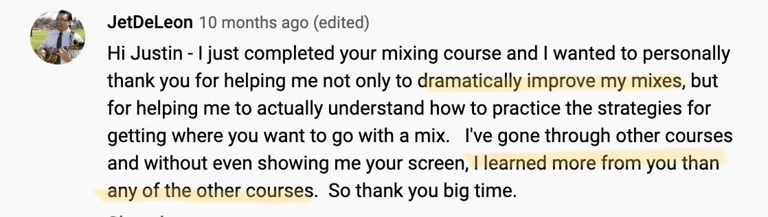 Course testimonial